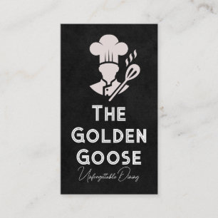 Cartão De Visita Logotipo do Chef de Desenho Animado Restaurante