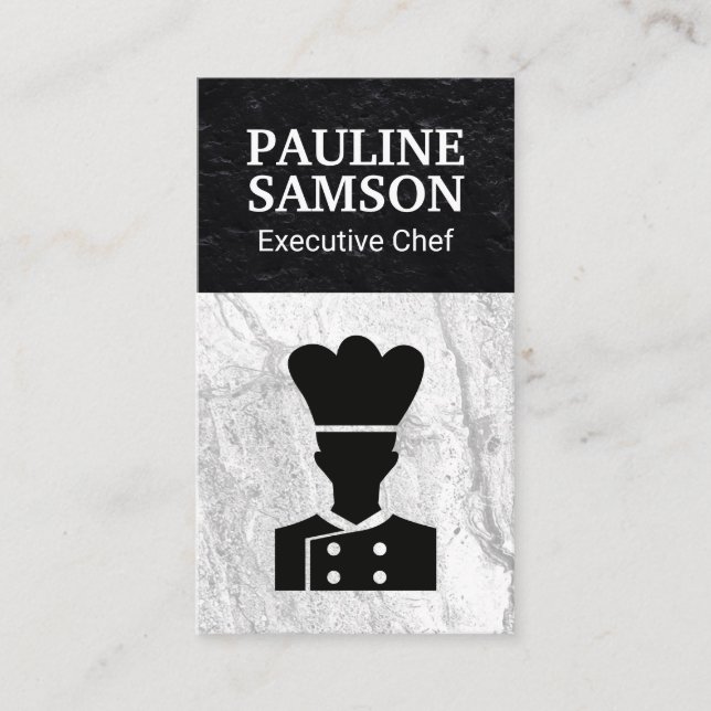 Cartão De Visita Logotipo do Chef Executivo (Frente)