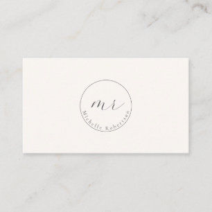 Cartão De Visita Logotipo do círculo moderno, QR simples