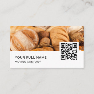 Cartão De Visita Logotipo do código QR do padeiro Mídia social