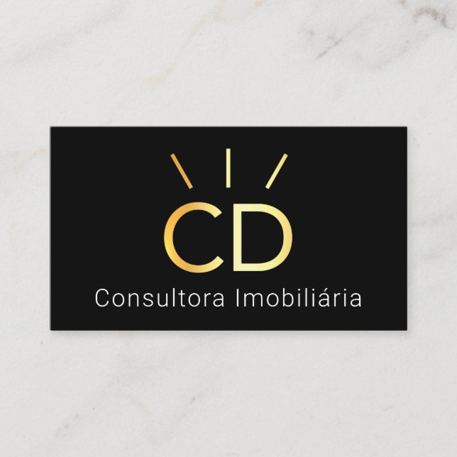 Cartão De Visita Logotipo do Consultora Profissional Imobiliária Do (Frente)