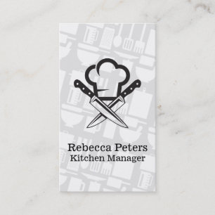 Cartão De Visita Logotipo do cozinhar   Utensílios De Cozinha