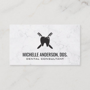 Cartão De Visita Logotipo do dente e do pincel