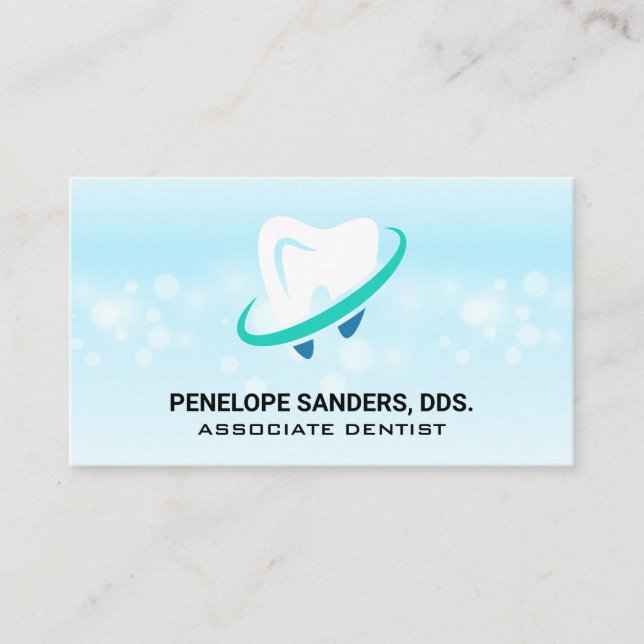 Cartão De Visita Logotipo do dente | Profissão dentária (Frente)