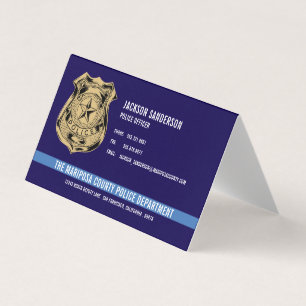 Cartão De Visita Logotipo do Departamento de Polícia Crachá Linha A