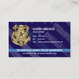 Cartão De Visita Logotipo do Departamento de Polícia do Oficial de