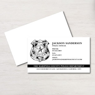 Cartão De Visita Logotipo do Departamento de Polícia do Policial