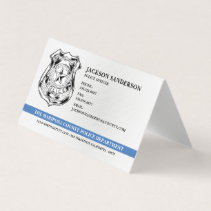 Cartão De Visita Logotipo do Departamento de Polícia Lei Aplicação