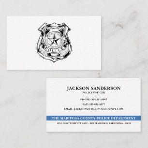 Cartão De Visita Logotipo do Departamento de Polícia Lei e Ordem