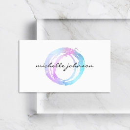Cartão De Visita Logotipo do Designer de Círculos Pinográficos Holo