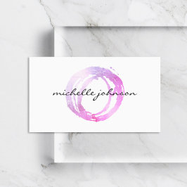 Cartão De Visita Logotipo do Designer de Círculos Pintados Luxe