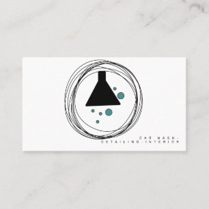 Cartão De Visita Logotipo do Designer do Interior do Wash do Carro 