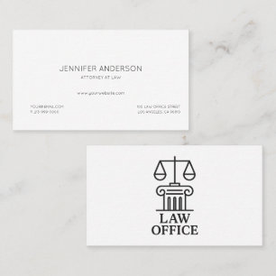 Cartão De Visita Logotipo do Escritório de Direito Elegante   Procu