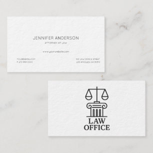 Cartão De Visita Logotipo do Escritório de Direito Elegante Procu