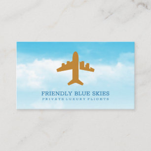 Cartão De Visita Logotipo do plano Nuvens e céu