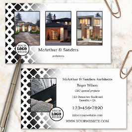 Cartão De Visita Logotipo do Portfólio de Fotos Arquiteto