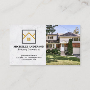 Cartão De Visita Logotipo do Realtor   Casa residencial