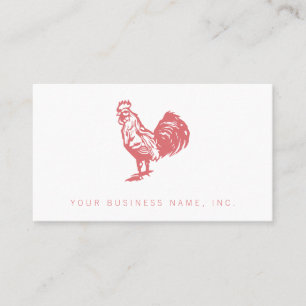 Cartão De Visita Logotipo do Red Rooster Farmhouse Bistro