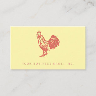 Cartão De Visita Logotipo do Red Rooster Farmhouse Bistro