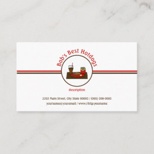 Cartão De Visita Logotipo do Restaurante de Comida Rápida do Hotdo