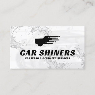 Cartão De Visita logotipo do serviço de lavagem automática