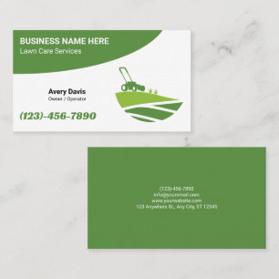 Cartão De Visita Logotipo do Serviço de Paisagismo de Cuidados com