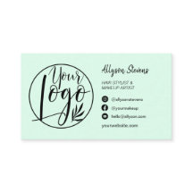 Logotipo do símbolo qr da maquiagem do cabelo verd