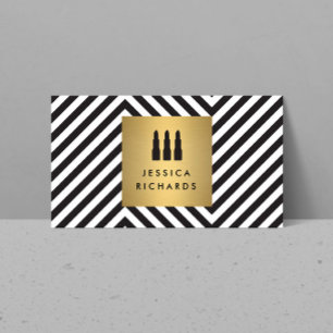 Cartão De Visita Logotipo do trio do batom teste padrão