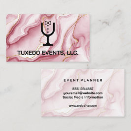 Cartão De Visita Logotipo do Vinho Tuxedo | Catering