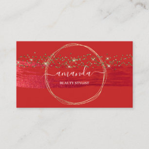 Cartão De Visita Logotipo Dourado de Maquiagem de Beleza Profission