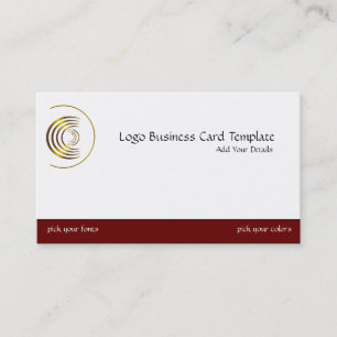 Cartão De Visita Logotipo Dourado de Salónica - Logotipo Simples de