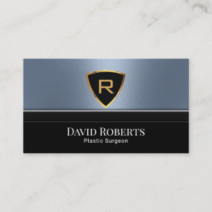 Cartão De Visita Logotipo Dourado real Cirurgião plástico Metal a