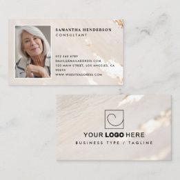 Cartão De Visita Logotipo e Foto Profissionais Moderno e Sofisticad