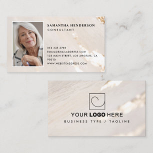 Cartão De Visita Logotipo e Foto Profissionais Moderno e Sofisticad
