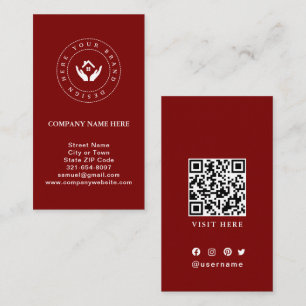Cartão De Visita Logotipo e Texto personalizados minimalistas simpl