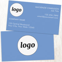 Logotipo e Texto Simples Azul
