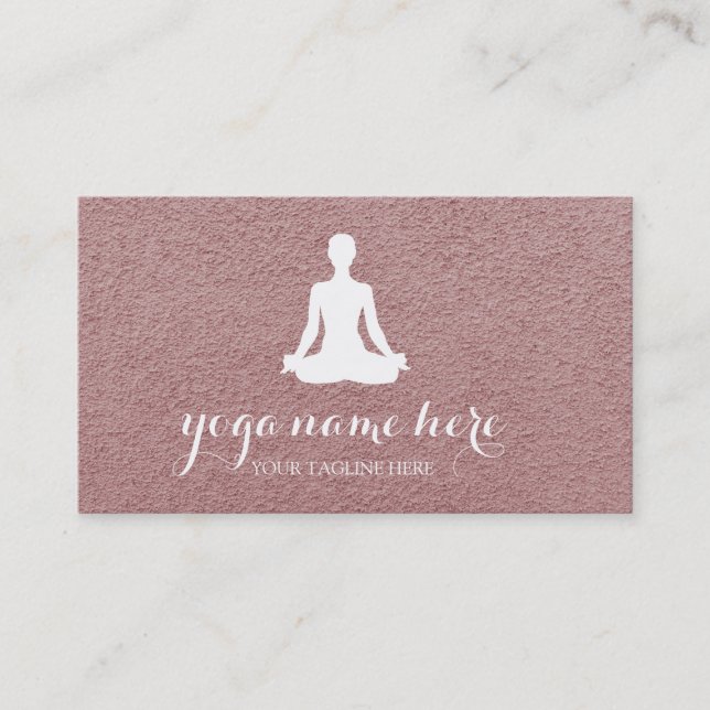 Cartão De Visita Logotipo Elegante De Meditação Om Yoga (Frente)