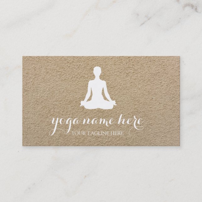 Cartão De Visita Logotipo Elegante De Meditação Om Yoga (Frente)