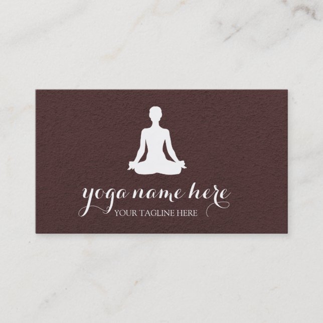 Cartão De Visita Logotipo Elegante De Meditação Om Yoga (Frente)
