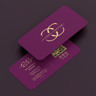 Cartão De Visita Logotipo Elegante Monograma C Lúpulo de luxo moder