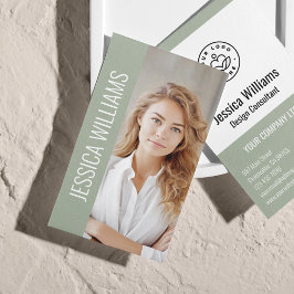 Cartão De Visita Logotipo Empresarial Código QR Moderno Profissiona