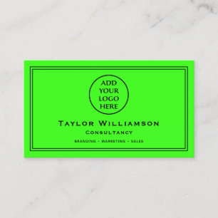 Cartão De Visita Logotipo Empresarial Corporativo Preto com Verde N