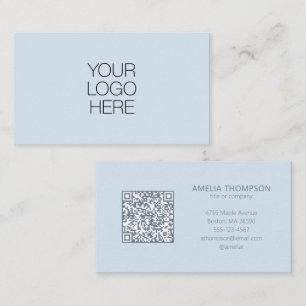 Cartão De Visita Logotipo Empresarial Profissional Personalizado QR