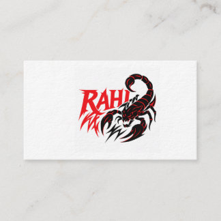 Cartão De Visita Logotipo Escorpião Poderoso com Tipografia Agressi