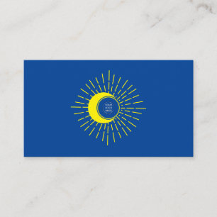 Cartão De Visita logotipo espiritual da lua do sol de cura de energ