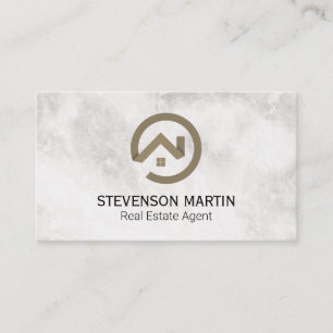 Cartão De Visita Logotipo Estilizado Moderno Imobiliário