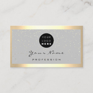 Cartão De Visita Logotipo Eyelash Makeup Artista Cabelo Dourado Cin