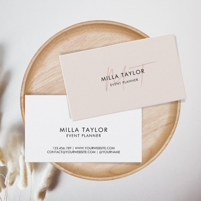 Cartão De Visita Logotipo Feminino Simples, Rosa Espelhado, Rosa, (Criador carregado)