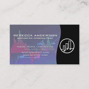 Cartão De Visita Logotipo financeiro / Gráfico do mercado de ações