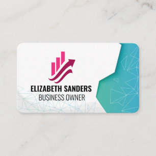 Cartão De Visita Logotipo Fintech   Padrões Geométricos